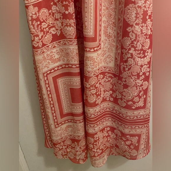 Zara Printed Crochet Fringe Boho Maxi Dress Size Extra Small - Picture 3 of 15